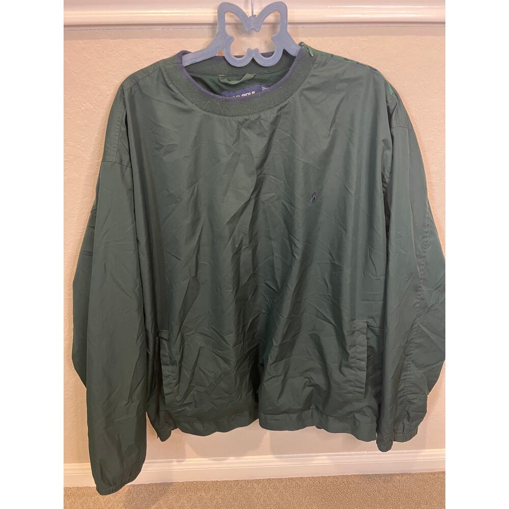 Polo Golf XL poly pullover green Windbreaker Vintage 90's